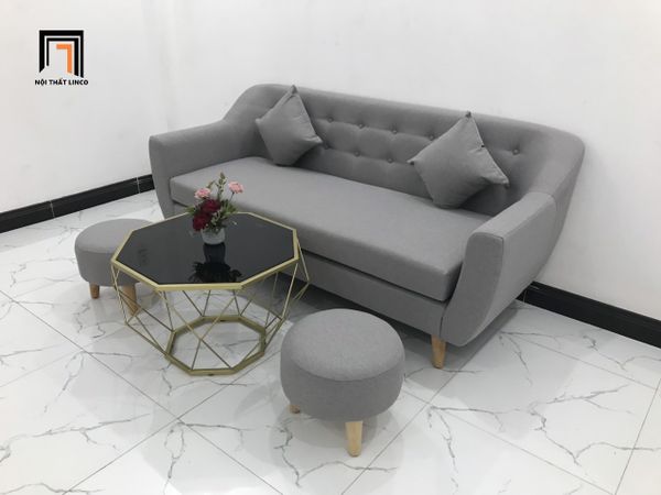 bộ ghế sofa băng nhỏ gọn, ghế sofa băng dài 1m9 cho màu xám ghi trắng, bộ ghế sofa văng giá rẻ