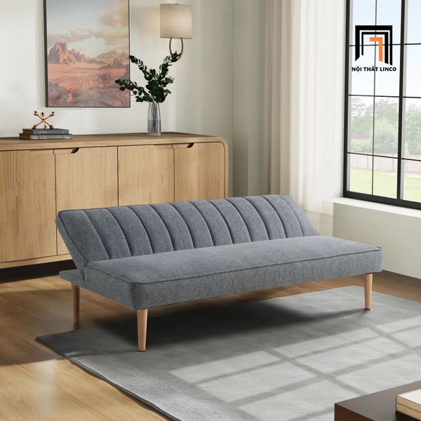 ghế sofa giường gấp gọn giá rẻ, ghế sofa bật giường nằm 1m7 màu xám, sofa giường xinh xắn