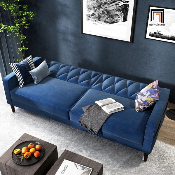 sofa bed, sofa giường, sofa thông minh, sofa đa năng, ghế sofa giường nằm 1m9, sofa giường vải nỉ nhung