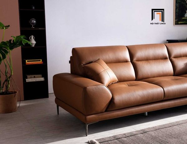 sofa, ghế sofa, sofa băng, sofa văng, sofa văng da 2m5, ghế sofa băng da giả màu nâu, sofa băng cao cấp