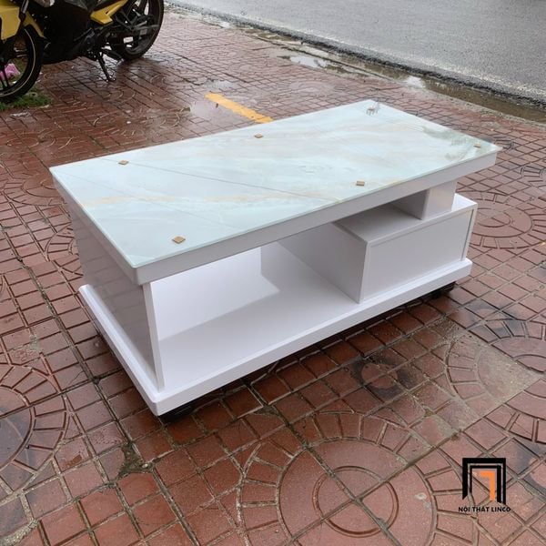 bàn sofa phòng khách giá rẻ 1m x 50, bàn sofa gia đình có hộc kéo nhỏ