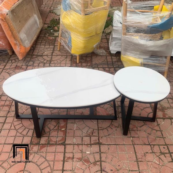 cặp 2 bàn sofa phòng khách gia đình, cặp bàn trà mặt đá giá rẻ