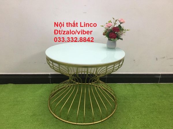 bàn sofa phòng khách đồng hồ cát, bàn trà xinh xắn cho gia đình nhỏ mặt 60cm