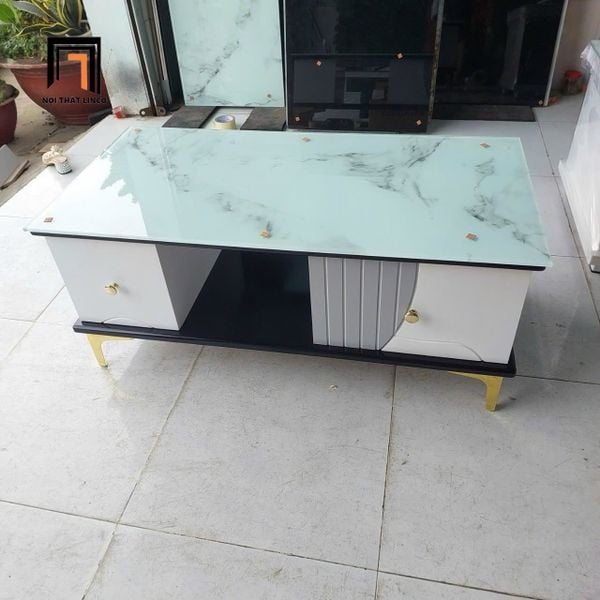 bàn trà gia đình nhỏ 1m x 50, bàn sofa phòng khách có hộc kéo nhỏ để đồ