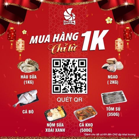 Khai trương cửa hàng thứ 3 - BNAFOODS ưu đãi hấp dẫn và tặng quà khủng