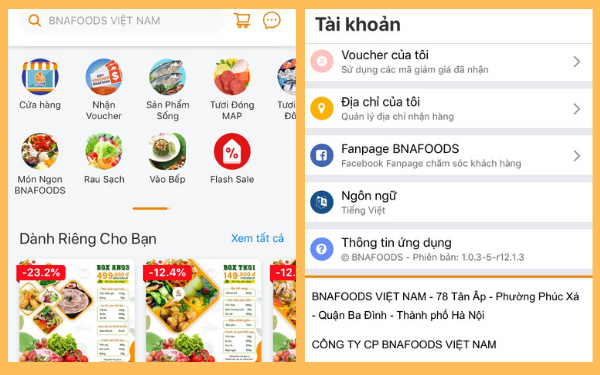 app BNAFOODS