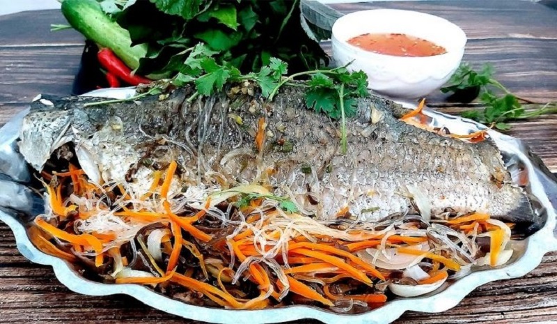 Món cá hồng Mỹ hấp miến