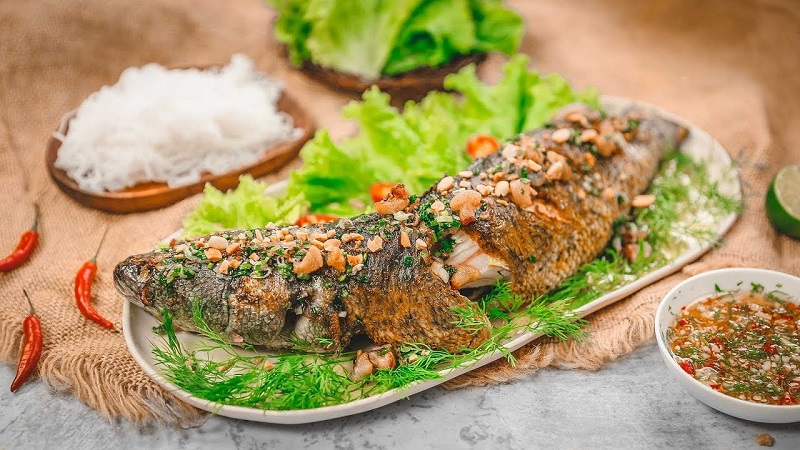 Cá hồng Mỹ nướng muối ớt