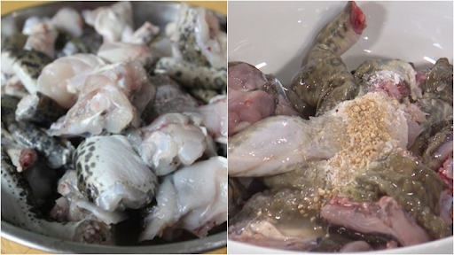 ếch xào sả ớt