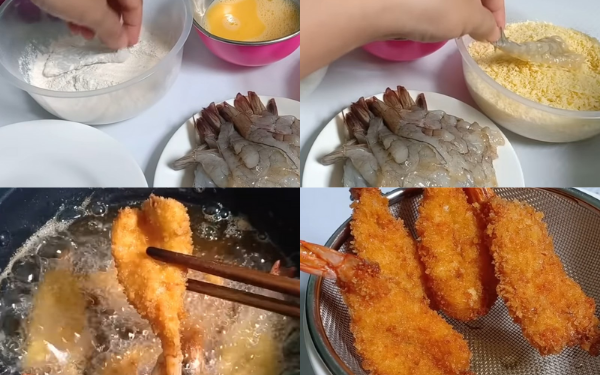 cách làm món tôm chiên xù