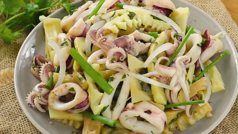 mực lá một nắng xào