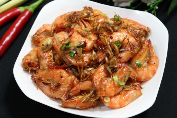 Tôm xào xả ớt