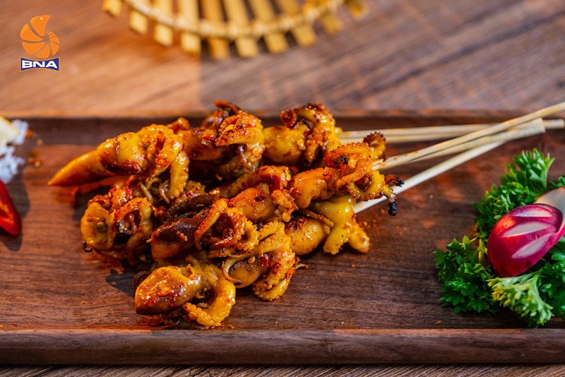 xiên tuộc nướng