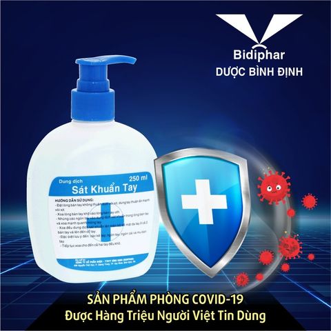 Dung Dịch Sát Khuẩn Tay Bidiphar – Sản Phẩm Phòng Covid – 19 Hiệu Quả, Được Hàng Triệu Người Việt Tin Dùng