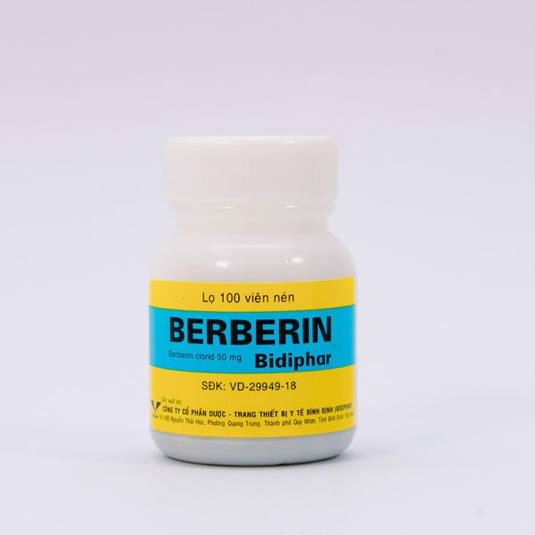 Thuốc Berberin của Bidiphar được bào chế dạng viên nén 50mg