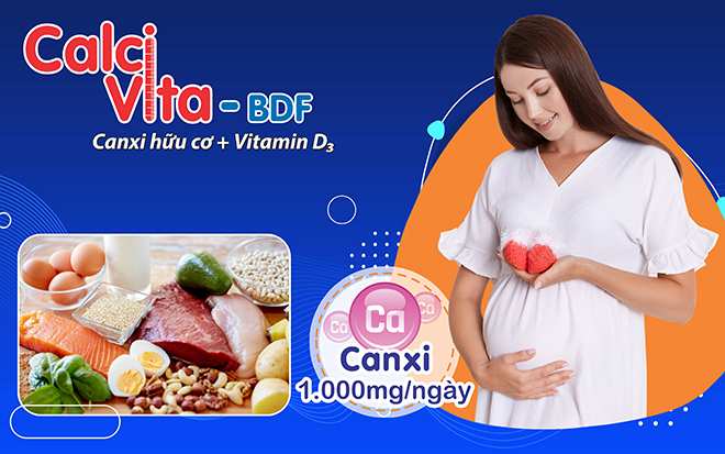 Calci Vita BDF của Bidiphar cho mẹ bầu