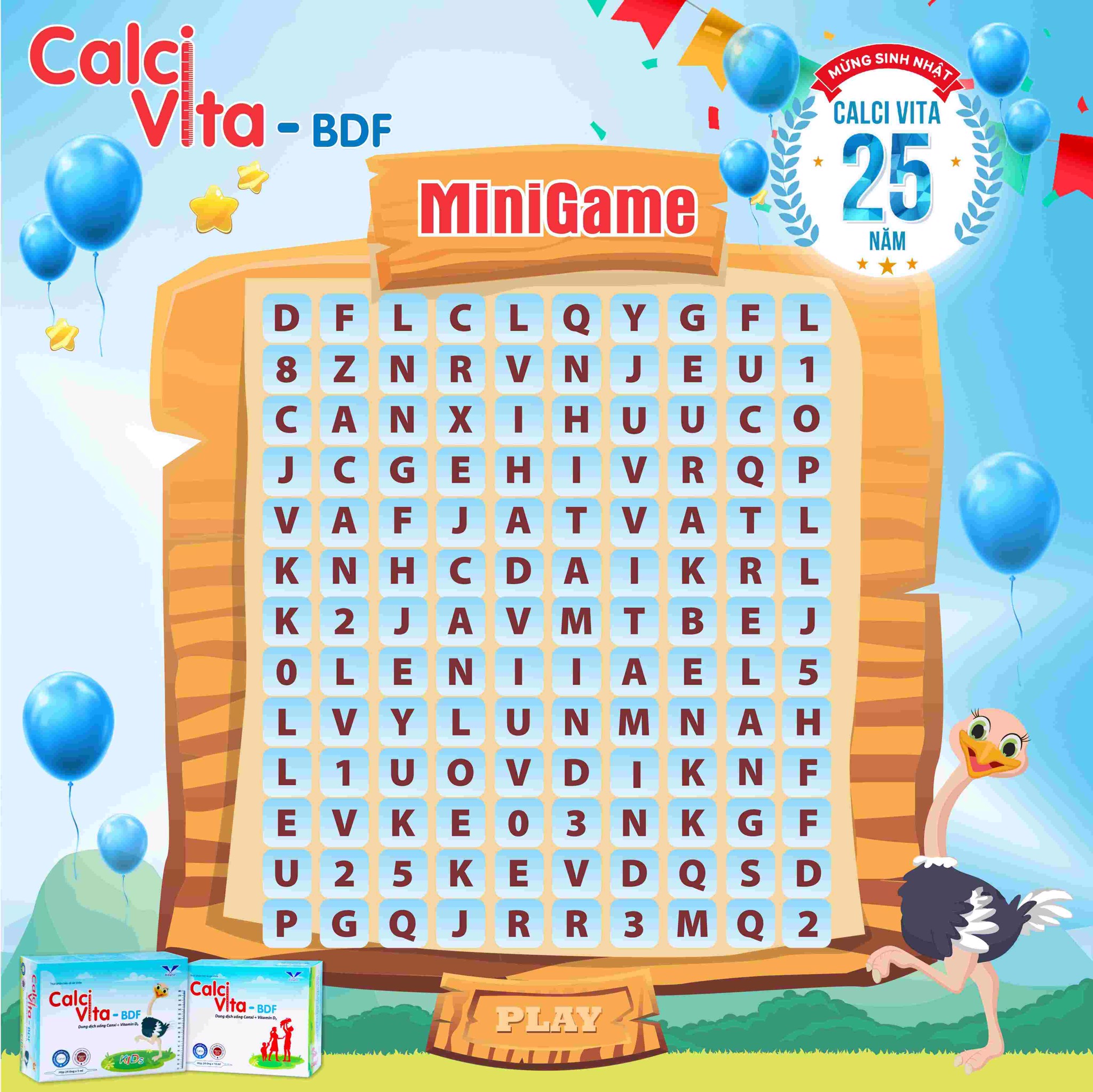 mini game ra mắt calci vita bdf