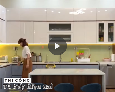 Video thi công tủ bếp hiện đại