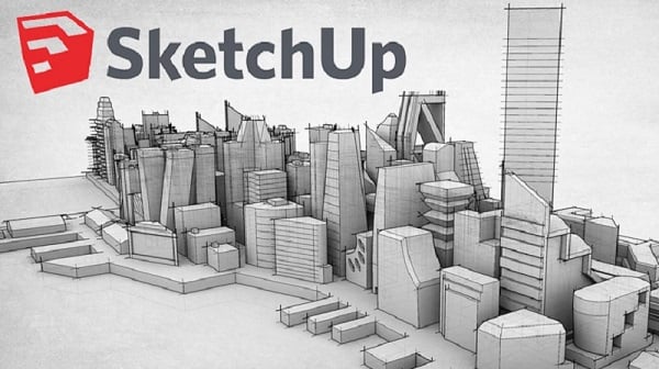SketchUp hỗ trợ người dùng thiết kế và xây dựng mô hình bằng các thao tác đơn giản thông qua icon