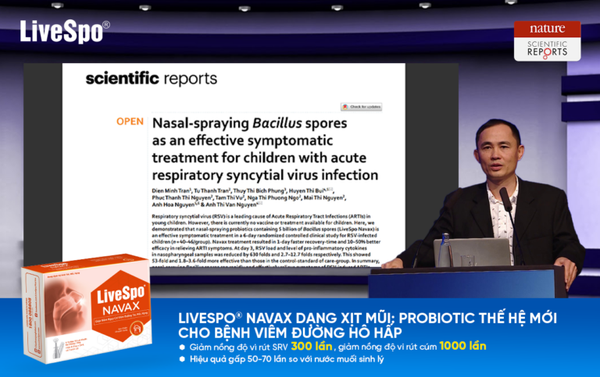 Bào tử lợi khuẩn Bacillus dạng xịt mũi hỗ trợ điều trị viêm đường hô hấp cấp