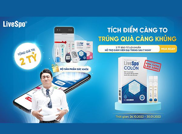 Tích điểm càng to - Trúng quà càng khủng khi mua LiveSpo COLON