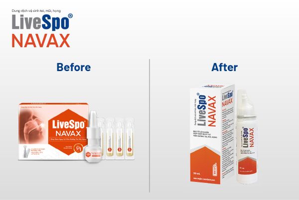 Thông báo: Thay đổi bao bì dòng sản phẩm hô hấp LiveSpo NAVAX