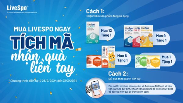 Chương Trình TÍCH MÃ NHẬN QUÀ TẠI LIVESPO Thể Lệ Đơn Giản Quà Tặng Hấp Dẫn