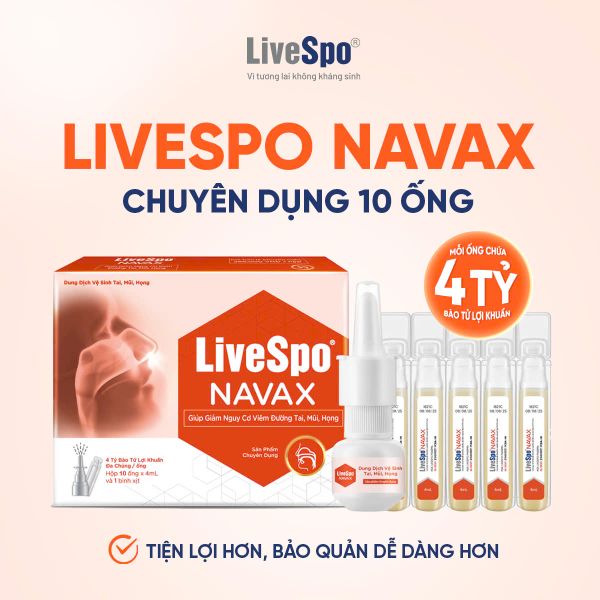 Thông báo  cải tiến mẫu mã bao bì: LiveSpo NAVAX Chuyên dụng (quy cách 8 ống)
