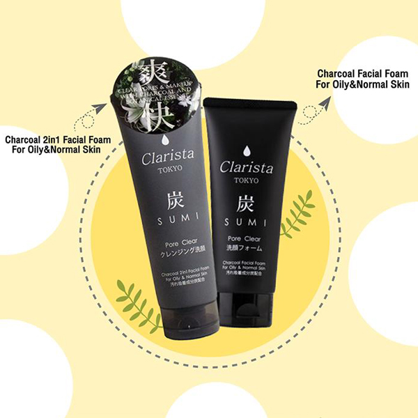 Sữa Rửa Mặt Than Hoạt Tính CLARISTA TOKYO CHARCOAL FACIAL FOAM