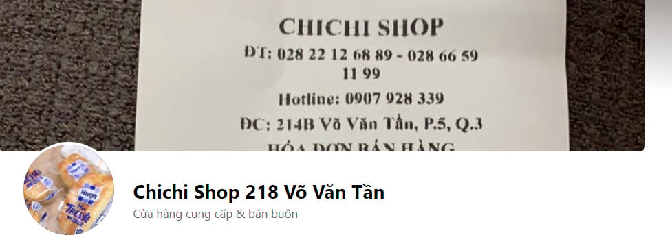 ChiChishop Số 214B Võ Văn Tần, Phường 5, Quận 3, Thành Phố Hồ Chí Minh 02822126889