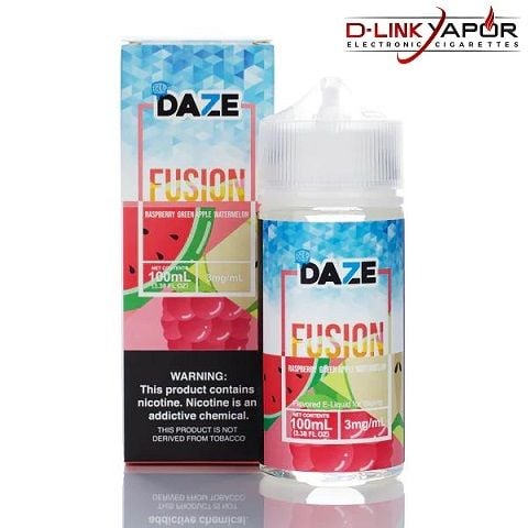 7 Daze Fusion - Raspberry Green Apple Watermelon ICED (Mâm Xôi,Táo,Dưa Hấu) - 100ml