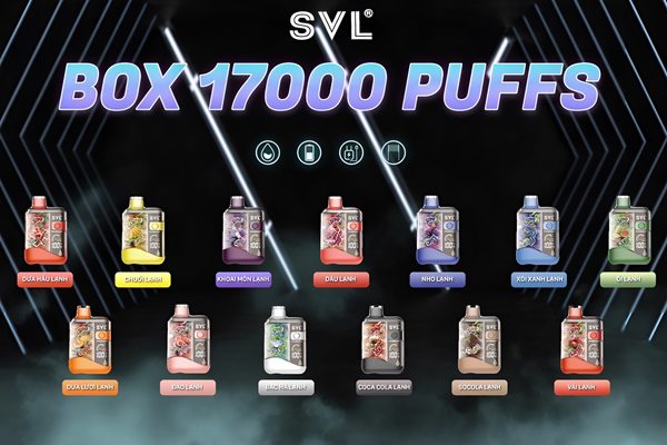 Pod 1 Lần SVL Box 17000 Puffs với 13 hương vị