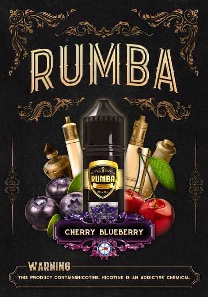 Tinh dầu Salt Nicotine Rumba Cherry Blueberry nhập khẩu Italia
