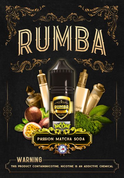 Tinh dầu Salt Nicotine Rumba Passion Matcha Soda nhập khẩu Italia