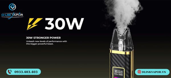 OXVA Xlim Pro Pod Kit hoạt động với pin 1000mah