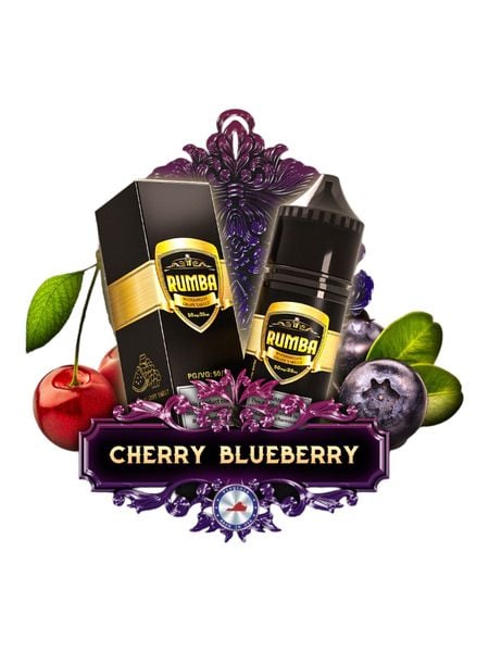 Tinh dầu salt nic Rumba Cherry Blueberry: Việt quất cherry lạnh