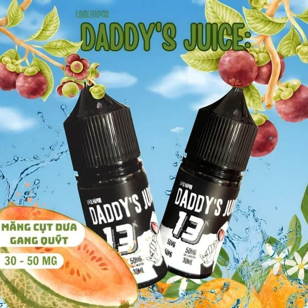 Tinh dầu Salt Nic Daddy’s Juice - 13Th Hương vị Măng cụt Quýt Dưa gang