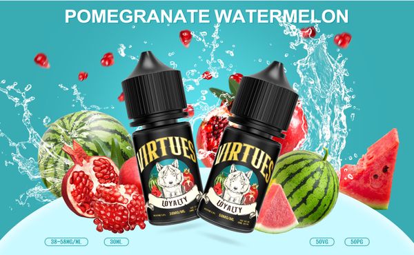 Tinh dầu salt Nic Virtues - Loyalty Pomegranate Watermelon
