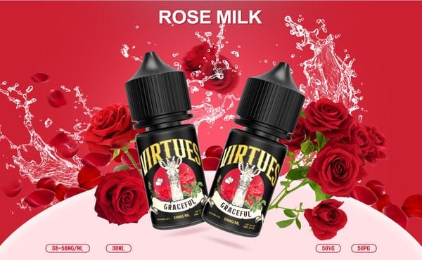 Tinh dầu Salt Nic Virtues Sữa hoa hồng (Rose Milk) - Graceful