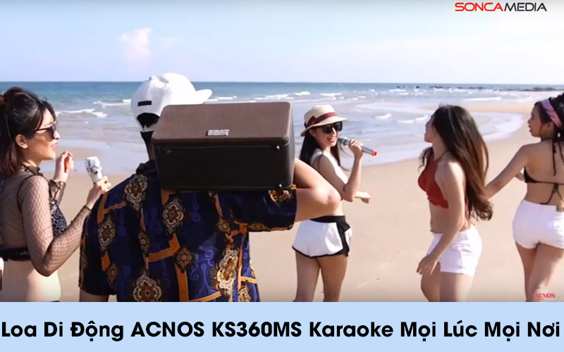loa karaoke xách tay acnos ks360ms dung lượng pin lớn