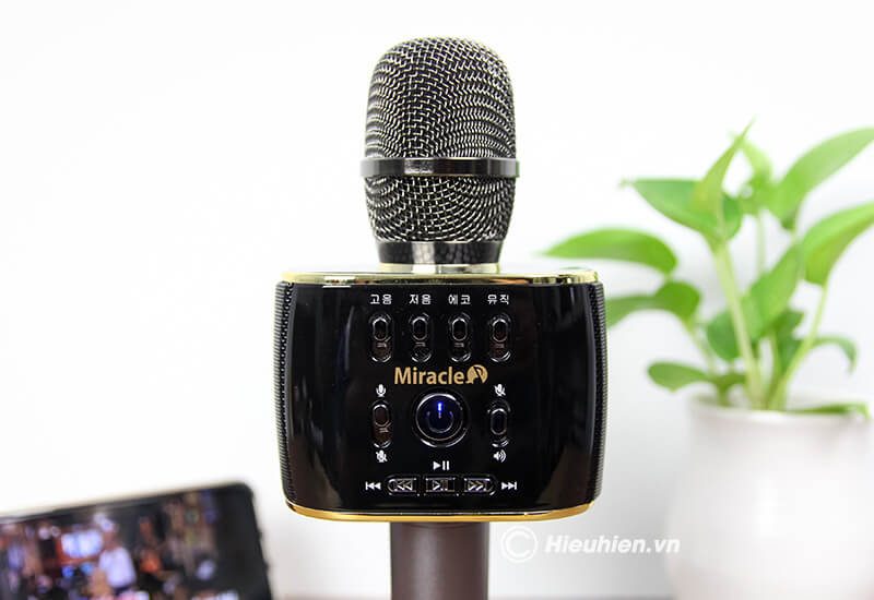 micro karaoke kèm loa bluetooth miracle m70 đầu micro