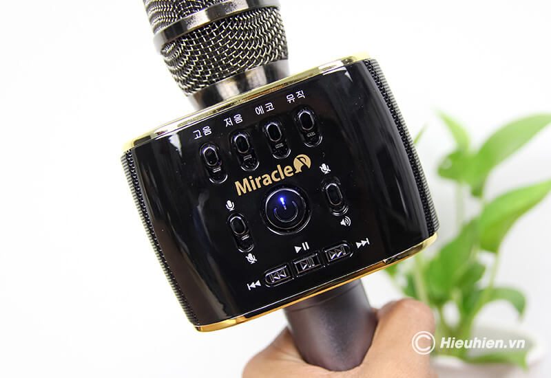 micro karaoke kèm loa bluetooth miracle m70 nút điều chỉnh