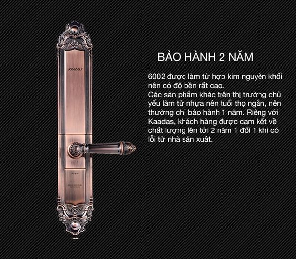 Khoá cửa Kaadas 6002 điện tử thông minh tân cổ điển