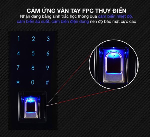 Khoá cửa Kaadas 6002 điện tử thông minh tân cổ điển
