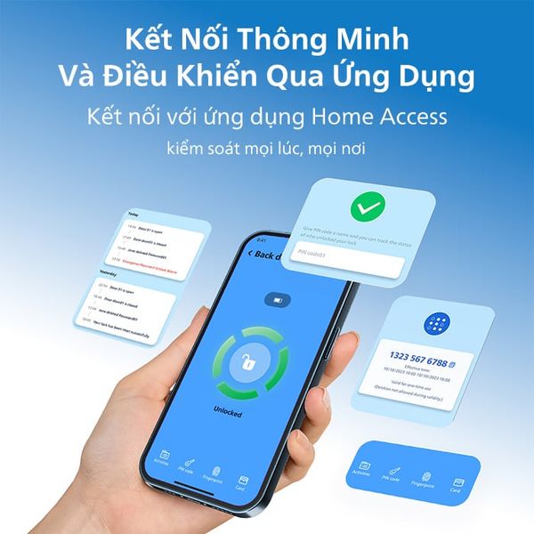 Khóa cửa Philips DDL801-5HBS điện tử thông minh kéo đẩy hiện đại