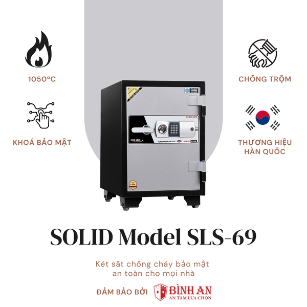 Két sắt Solid SLS-69 (135kg) Công Nghệ Hàn Quốc