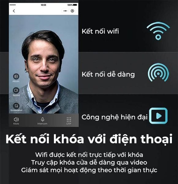 Khoá cửa Kaadas K20 Pro Max điện tử thông minh chuông hình