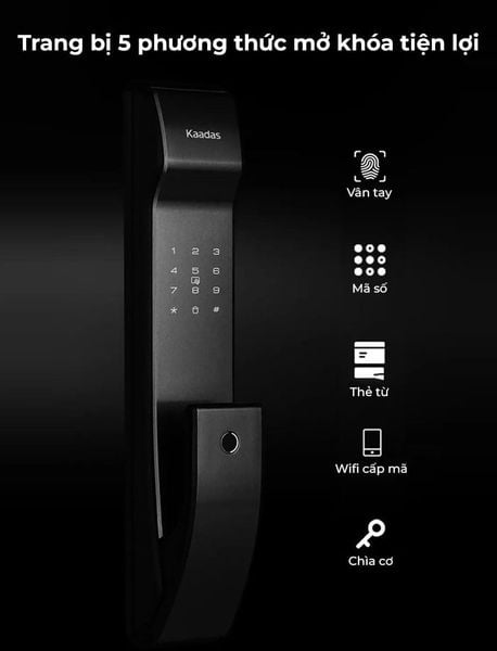 Khoá cửa Kaadas K9-5W điện tử thông minh phiên bản wifi nâng cấp