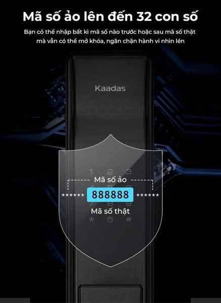 Khoá cửa Kaadas K9-5W điện tử thông minh phiên bản wifi nâng cấp