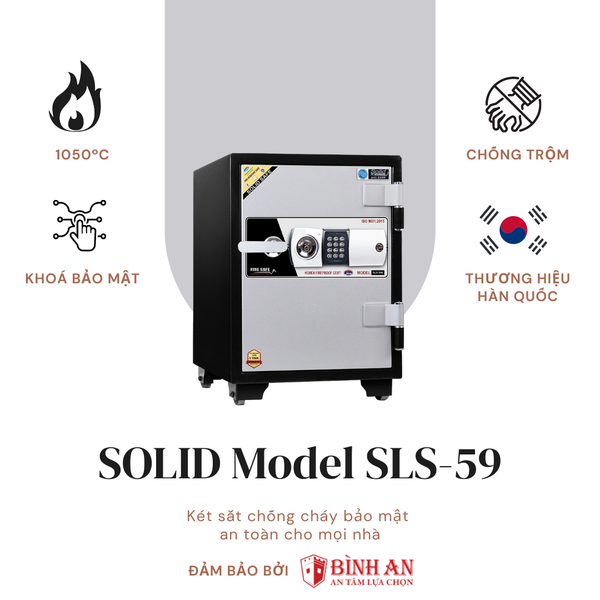 Két sắt Solid SLS-59 (95kg) Hàn Quốc Chống Cháy
